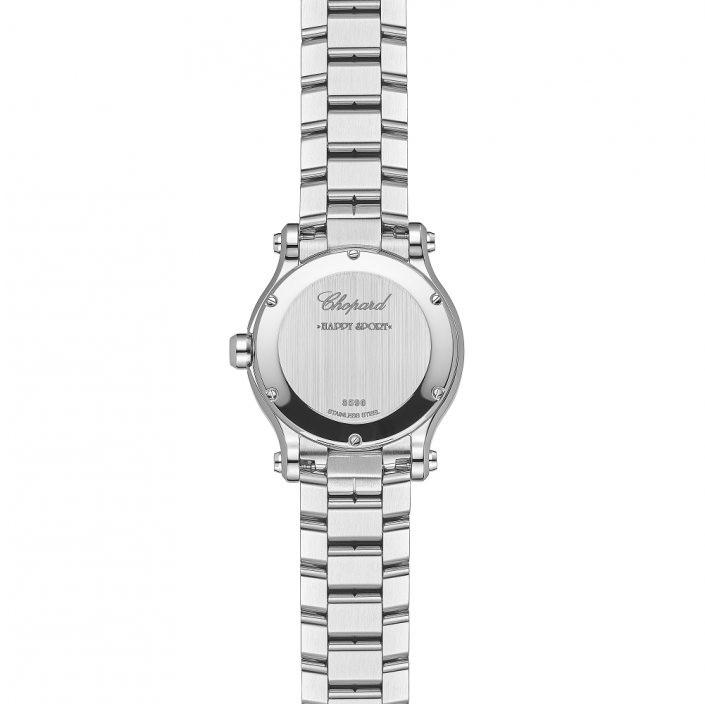 Montre Happy Sport 30mmm quartz Lucent Steel avec diamants de